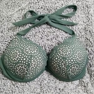 Olive & Pink Halter Swimsuit